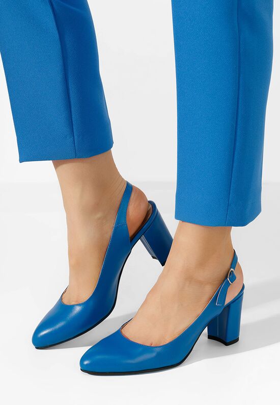 Corusa kék bőr cipő, Méret: 34 - Zapatos