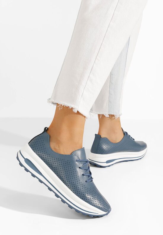 Riona kék női bőr sneaker, Méret: 36 - Zapatos